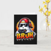 Carte Ghost Video Game Bruh Halloween Gaming Controller (Fleur jaune)