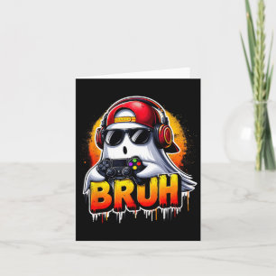 Carte Ghost Video Game Bruh Halloween Gaming Controller