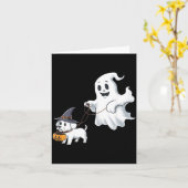 Carte Ghost Walks The Dog Halloween (Fleur jaune)