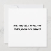 Carte Ghost Wish Happy Halloween personnalisé (Dos)