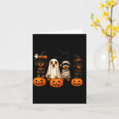 Carte Ghost Witch Mummy Pumpkin Dachshund Dog Costume Ha (Fleur jaune)