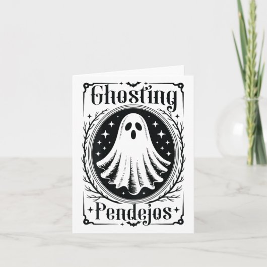 Carte Ghosting Pendejos Funny Mexicain Ghost Halloween ( (Devant)