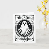 Carte Ghosting Pendejos Funny Mexicain Ghost Halloween ( (Fleur jaune)