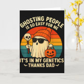 Carte Ghosting People Is Easy For Me It's In My Genetics (Fleur jaune)