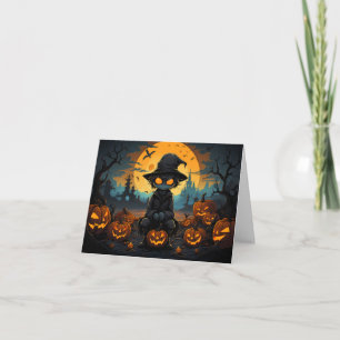 Carte Ghoul Halloween Et Citrouille