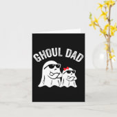 Carte Ghoul Papa Drôle Halloween Daddy Fantôme Vintage (Fleur jaune)