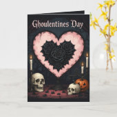 Carte Ghoulentines Day Altar To A Macabre Romance (Fleur jaune)