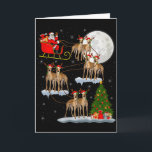 Carte Ghound Dog Santa Sleigh Flying Funny Magical Chris<br><div class="desc">Ghound Dog Santa Sleigh Flying Funny Magical Christmas Premium Tri-blend</div>