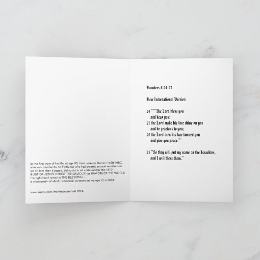 Carte Gian Lorenzo Bernini Bust of Christ 1679 (Intérieur)