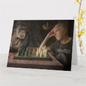 CARTE GIANT JUMBO BANNIVERSAIRE CHIMPANZEE GREETING CARD (Fleur jaune)