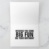 CARTE GIANT JUMBO BANNIVERSAIRE CHIMPANZEE GREETING CARD (Intérieur)