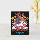 Carte Giddy Up Sparkle Farts There's Chaos To Spread Cut (Fleur jaune)