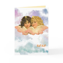 GIFT BAG TWIN ANGELS IN PASTELS
