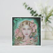 Carte Gift from the fairy wren square greeting card (Debout devant)