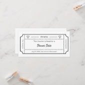 Carte Gift Voucher, Custom Gift Ticket Card (Devant/Arrière en situation)