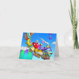 Carte Giggle Belly Train Note Card