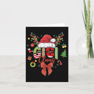 Carte Gigi Claus Coquette Noël Famille correspondant Noë