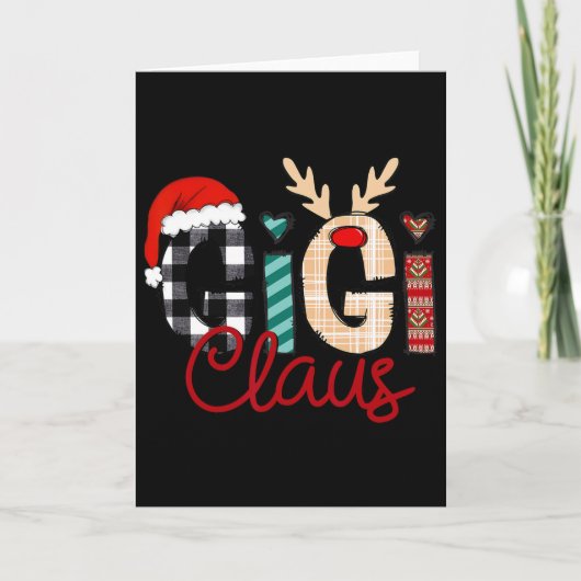 Carte Gigi Claus Reindeer Christmas (Devant)