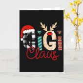 Carte Gigi Claus Reindeer Christmas (Fleur jaune)