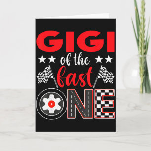 Carte Gigi du rapide Anniversaire 1ère voiture de course