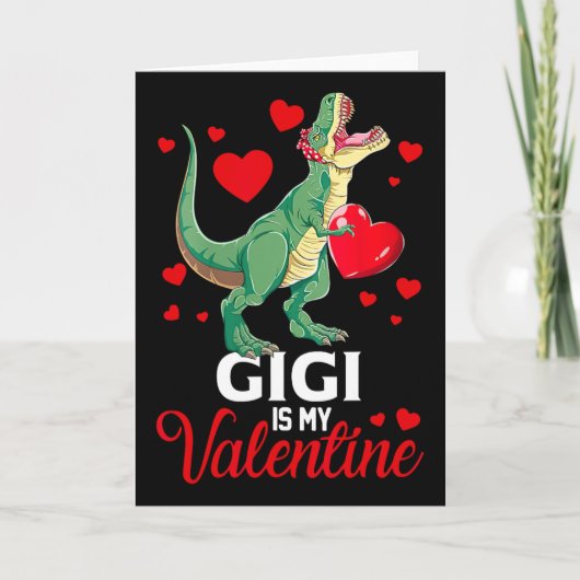 Carte Gigi est mon T Rex Saurus de la Saint-Valentin Joy (Devant)
