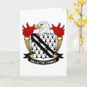 Carte Gillette Family Crest (Fleur jaune)