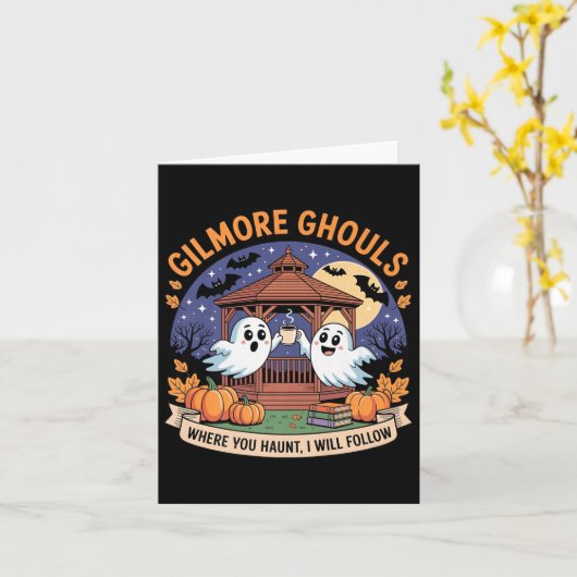Carte Gilmore Ghouls Où vous hantez je suivrai Hallo (Fleur jaune)