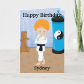 Carte Ginger Boys Karate Secret Message Joyeux anniversa (Devant)