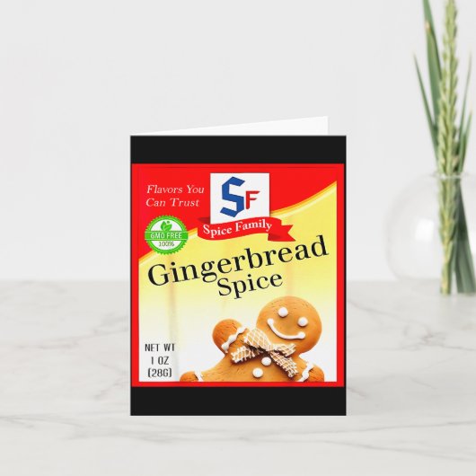 Carte Ginger Bread Sce Group Costume Family Matching Hal (Devant)