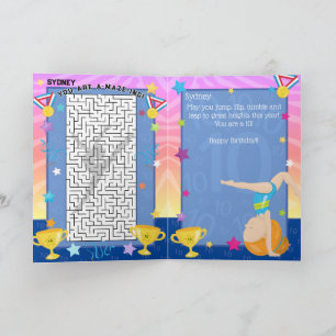 Carte Ginger Girl Gymnastique Anniversaire Vous Êtes Déc