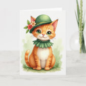 Carte Ginger Kitten Bowler Hat Card (Devant)