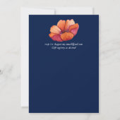 Carte Ginger Navy Blue Automne Mariages de automne Invit (Dos)