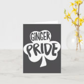 Carte Ginger Pride Funny St Patricks Day Shirt Irish  (Fleur jaune)