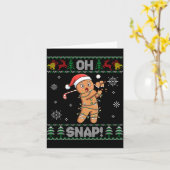 Carte Gingerbread Golf Christmas Cookie Oh Snap Santa Ug (Fleur jaune)