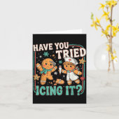 Carte Gingerbread Have You Tried Icing It Christmas Nurs (Fleur jaune)