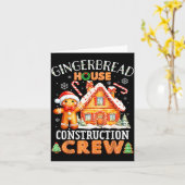 Carte Gingerbread House Construction Crew Decorating Bak (Fleur jaune)
