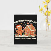 Carte Gingerbread House Construction Crew Kids Men Women (Fleur jaune)