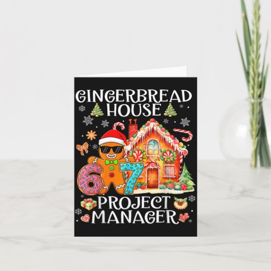 Carte Gingerbread House Project Manager Decorating Bakin (Devant)