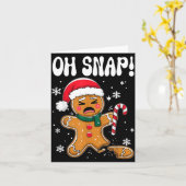 Carte Gingerbread Man Oh Snap Christmas Funny Cookie Bak (Fleur jaune)