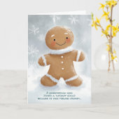 Carte Gingerbread Man Therapy Noël (Fleur jaune)