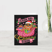 Carte Gingerbread Sleigh Girl Nk Funny Christmas Women G (Devant)