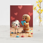 Carte Gingerbread Sweet Love Card (Fleur jaune)