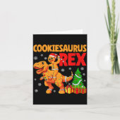 Carte Gingerbread Trex Dinosaur For Christmas Gingerbrea (Devant)
