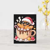 Carte Gingerbreadman Christmas Cocoa Gingerbread Men Wom (Fleur jaune)