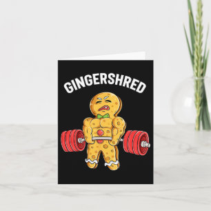 Carte Gingersher Funny Gingerbread Homme Gym Bodybuildin