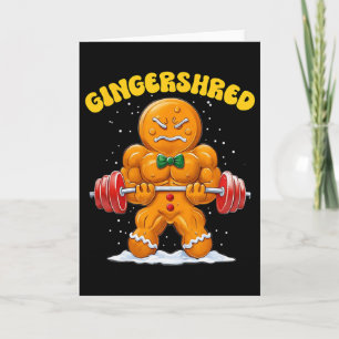 Carte Gingershred Drôle Homme Pain d'épice Gym Musculati