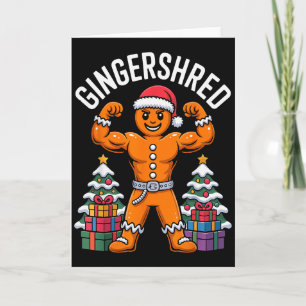 Carte Gingershred Musculaire Pain d'épice Noël Gym Humou