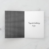 Carte Gingham noir et blanc avec fermeture éclair pour a (Intérieur)