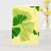 Carte Gingko Elegance (Fleur jaune)
