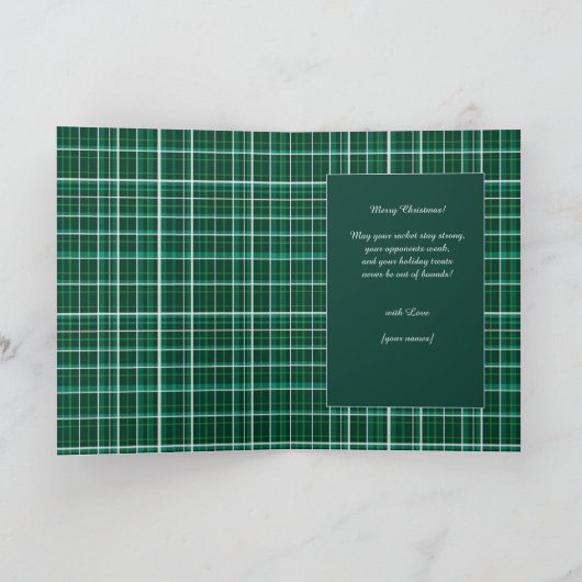 Carte Gingpain Tennis Grand Chelem 🎾 🎄 texte personnal (Intérieur)